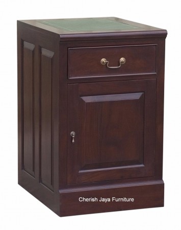 Code: BO 21d-M Name: File Cabinet with leather top Size: W=50 x D=60 x H=80 cm